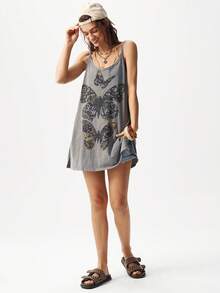 Bohemela 女士休闲纯色针织宽松背心 - 灰色 - 查看 6