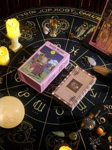 1PC Gold Foil Tarot Cards, Tarot Cards, English Instruction Manual, Color-Printed Tarot Cards, Waterproof PVC Plastic Tarot Cards, Oracle Cards, Party Board Game Cards, Game Entertainment Fortune-Telling Cards, Collectible Gifts - Multicolor - View 6