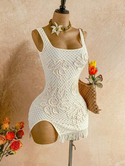 Soleia Vestido mini ajustado de mujer con estampado floral, cintura ceñida y sin mangas, adecuado para fiesta, calle, playa, crucero, té de la tarde, atuendo de verano