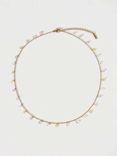 Glisma Women's Fashion Necklace,Premium/Old Money/Classy,Sexy/Vintage,For Mom/Women/Girl/Mother,Summer/Beach/Prom/Party,18K Gold-Plated,Layered/Gemstone/Beaded/Crystals