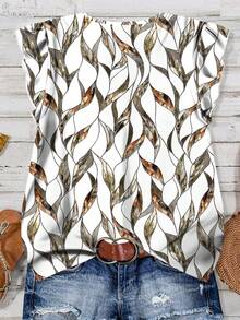 EMERY ROSE 大码休闲简约衬衫，适合夏季穿着 - 彩色 - 查看 2