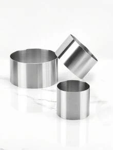 Khuôn làm bánh bằng thép không gỉ - Khuôn làm mousse tự chế - Khuôn làm bánh tiramisu - Khuôn làm kem - Dụng cụ làm bánh - Khuôn làm bánh quy - 1 cái - Bạc - Xem 4