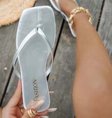 Set 750 Flat Crow's Foot Sandals Square Tip - PLATA - 查看 8