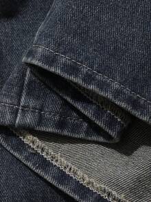 DAZY 女士度假风牛仔连体裤 - 藍色 - 查看 5