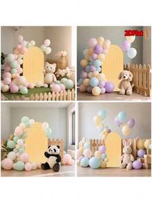 65 Pieces Of 120 * 50, 2D Flat/Line Arched Background Screen, Elastic Fabric, Suitable For Baby Parties, Birthday Parties, Cakes, And Portrait Photography Areas (Excluding Brackets), Polyester Material, Party Background Cloth - View 9