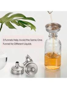 Bộ 4/12 chai, dung tích 1/2/4oz (30/50/100ml), chai thủy tinh nhỏ trong suốt có nắp đậy và 3 phễu thép không gỉ - Bộ chai du lịch mini Boston Sample dùng đựng thuốc, nước ép, thức uống tốt cho sức khỏe, nước gừng, rượu whisky và các loại chất lỏng khác. - Trong sáng - Xem 5