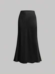 SHEIN MOD 女士优雅露背吊带上衣和鱼尾裙两件套，夏季 - 黑色 - 查看 9