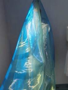 1pc High-Quality Iridescent Organza Fabric, Laser Gradient, See-Through, Perfect For Diy Designer Dance Costumes. - multicolor - View 2