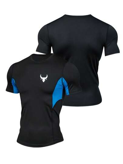 Manfinity Sport Corelite 男士撞色印花休闲短袖运动T恤