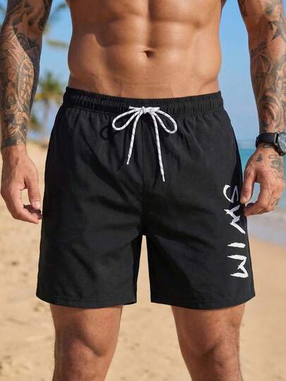 VIVINTIMO Men's Beach Shorts Drawstring Waist Front Tie Pocket Camo Print Liner Resort Casual Hawaiian