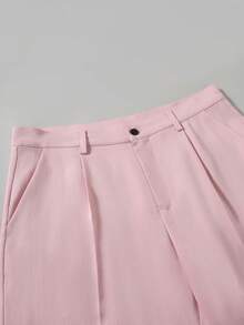 Manfinity Mode Men's Double-Breasted Vest And Pants Casual Suit Set - Pink - View 6