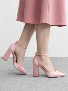 CUCCOO BIZCHIC Women's Simple Commuter High Heel Shoes - Baby Pink - View 4