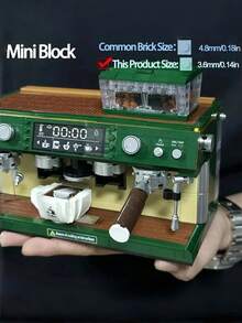 928PCS Creative Kitchen Building Block Set DIY 3D Assembly Retro Coffee Maker/Modern Coffee Maker/Bread Maker, Home Decor, Birthday Gift,House Model,Room Decoration - Pack Bag - View 5