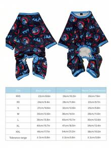 Batman X PETSIN 1pc Red Bat Letter Print Pet Jumpsuit Contrasting Color Spring And Autumn Gentle Breathable Pet Jumpsuit - Multicolor - View 3