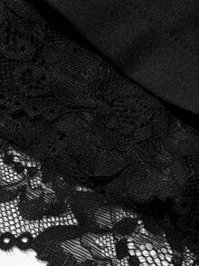 DAZY Women's Lace Patchwork Wide Leg Shorts Summer Going Out Black Elegant - Black - View 10