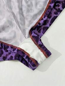 Bare Chapter Valentine's Day Plus Size Charming Heart Love Belt Design Panties - Purple - View 5
