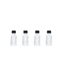 Bộ 4/12 chai, dung tích 1/2/4oz (30/50/100ml), chai thủy tinh nhỏ trong suốt có nắp đậy và 3 phễu thép không gỉ - Bộ chai du lịch mini Boston Sample dùng đựng thuốc, nước ép, thức uống tốt cho sức khỏe, nước gừng, rượu whisky và các loại chất lỏng khác. - Trong sáng - Xem 11