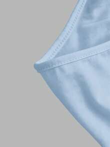 SHEIN EZwear 4件套休闲简约短款圆领紧身吊带背心，适合夏季穿着 - 彩色 - 查看 7