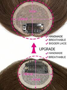 French Bangs Bigger Size Human Hair Air Bangs Dark Brown Color Bangs Clip In Hair Extensions Beginner Friendly - S2 - View 5