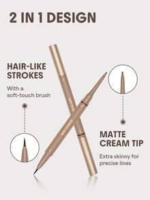 SHEGLAM Brows On Demand 二合一眉筆-赤褐色防水液體眉筆防汗防油自然眉毛填充勾勒眉毛霜凝膠化妝品眉毛 品牌 美容 化妝 化妝品 適合女性與女孩 完美搭配夏季春季 Y2K 時尚 流行 生日 母親節禮物 假期 派對準備就緒 最佳顏色 - Auburn - 查看 4