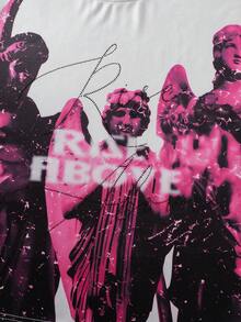 ROMWE MEN Camiseta de manga corta con estampado de figura de estatua para hombres - Multicolor - Ver 4