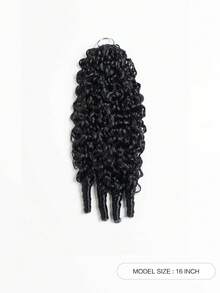 1 Pack Burmese Curly Feather Crochet Human Hair Extension Pre-Separated Invisible Crochet Hair For Knotless Boho Braids Reusable Water Wave Crochet Hair With Coil Ends Natural Black Light Wight Feather Crochet Hair 14-22 Inch - Natural Black - View 9