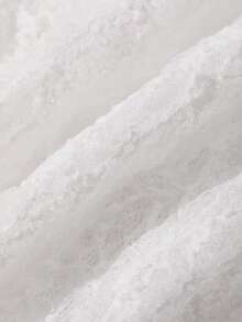 FRIFUL 女士立领长袖性感蕾丝修身衬衫 - 白色 - 查看 7