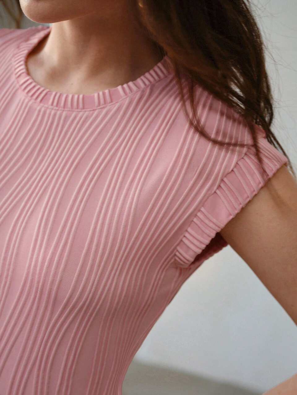 SOLID TEXTURED BATWING SLEEVE KNIT TOP,SUMMER OUTFITS