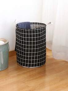 1 giỏ đựng quần áo bẩn gia đình, quà tặng, hộp đựng đồ có lưới, gấp gọn, chống thấm nước, cỡ lớn dùng cho phòng tắm, phòng ngủ và các phòng khác. Giỏ đựng quần áo bẩn, giỏ giặt, hộp đựng đồ phòng tắm, giỏ, giỏ đựng đồ, giỏ đựng quần áo gấp gọn. - màu đen - Xem 1