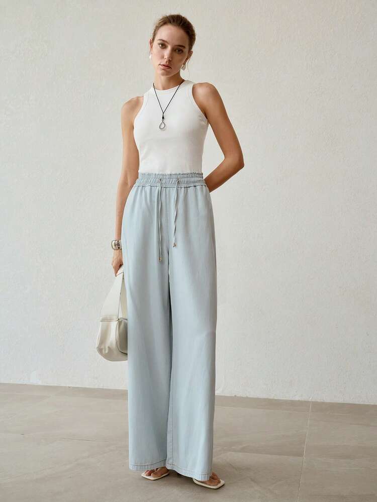 KNITTED SLEEVELESS FITTED CROPPED TANK TOP FOR WOMEN