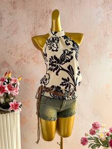Flirla Women's Casual Bohemian Paisley Retro Print Sleeveless Blouse, Fashion For Daily Wear, Spring/Summer - Multicolor - View 7