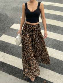 Firerie Women's Elegant Minimalist Vacation Beach Daily Commute Wear White Chiffon Flowy A-Line Pleated Asymmetric Zipper Design Skirt, Summer - Multicolor - View 2