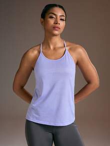 Powerista 女士休闲运动纯色背心 - 淡紫色 - 查看 3