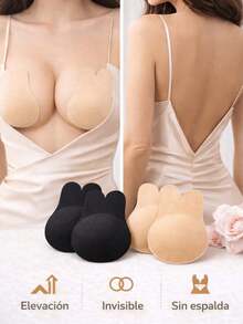 Set de 4 pares Sujetador De Busto Con Adesivo Expandible ,Ajustable Para Escotes Profundos - nude - Ver 3