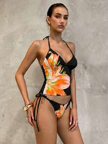 Swim Glamine Bộ bikini kẻ caro anh đào ngọt ngào - Nhiều màu - Xem 5