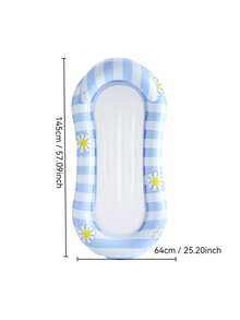 1pc Flower-Shaped Inflatable Lounge Chair, Inflatable Water Float, Adult Floating Bed, Pool Float, Mesh Floating Bed - 1pc - View 2