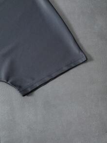 PAVTROS Men's Street Letter Print T-Shirt And Shorts Set - Dark Grey - View 8