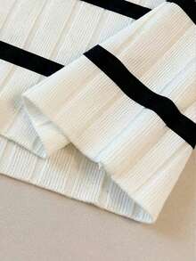 Resyla New Fashion Casual Basic Ribbed White & Black Ribbed Tank Top For Women - Multicolor - View 5