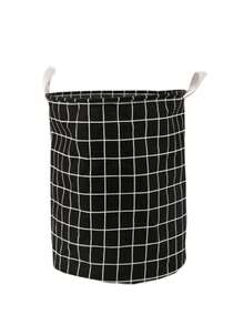 1 giỏ đựng quần áo bẩn gia đình, quà tặng, hộp đựng đồ có lưới, gấp gọn, chống thấm nước, cỡ lớn dùng cho phòng tắm, phòng ngủ và các phòng khác. Giỏ đựng quần áo bẩn, giỏ giặt, hộp đựng đồ phòng tắm, giỏ, giỏ đựng đồ, giỏ đựng quần áo gấp gọn. - màu đen - Xem 5