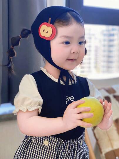 Dazy Kids 女童撞色韩版蝴蝶结短袖上衣