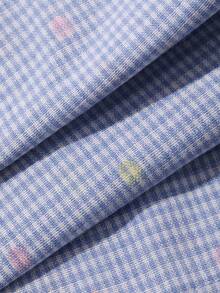 Dazy Kids Bộ 2 món cho bé gái (size nhỏ): Áo thun tay ngắn cổ tròn in họa tiết toàn thân + Quần in họa tiết toàn thân, thích hợp mặc nhà mùa hè. - Màu xanh nhạt - Xem 3