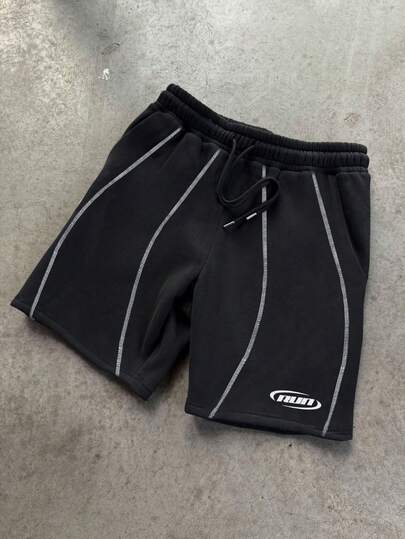 Manfinity EMRG Streetwear  Black And White Men Shorts  Spring Outfits  Black Shorts  Summer Holiday Outfits  Summer Clothes  Summer Outfits
