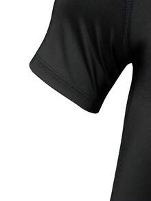Gym Rark Men's Raglan Short Sleeve Casual Fitness Workout T-Shirt - Black - View 4
