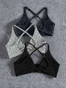 Velisys 无缝瑜伽运动文胸，前扭设计，适合运动和日常穿着 - 彩色 - 查看 2