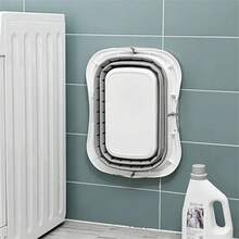 Foldable Laundry Basket, Wall-Mounted Clothes Storage Basket, Bathroom Laundry Basket, Large Plastic Laundry Basket, For Bathroom, Bedroom, Living Room, Dormitory, Home Organization And Storage, Laundry Basket - Multicolor - View 10