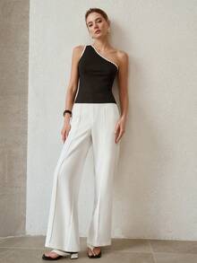 MOTF PREMIUM TOP AJUSTADO CON CONTRASTE DE HOMBRO DESCUBIERTO - Negro - Ver 3