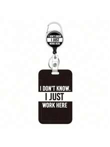 1 pieza Funda para tarjeta de identificación con carrete retráctil y hebilla de fácil extracción, portabadge con llavero para el trabajo - Multicolor - Ver 6