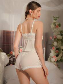 女士睡衣套装 - 白色 - 查看 2