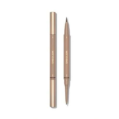 SHEGLAM Brows On Demand 2-In-1 Brow Pencil-Taupe Waterproof Liquid Eyebrow Pen Sweat-Proof Anti-Oil Natural Brow Filling Outlining Eyebrow Cream Gel Makeup Brand Beauty Makeup Face Paint Cosmetic For Women Girls Perfect For Spring Summer Ideal For Y2K Fancy Fashion Suitable For Birthday Mother'S Day Gift Rave Party Ready Best Color
