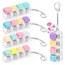 One Adult Keyboard Fingertip Toy, Clicker Toy, Bag Charm, Four-In-One Keyboard Fingertip Keychain, Cube Mechanical Key Clicker, Stress-Relieving Gift, Suitable For Passing Time In The Office, School, Or At Home. It Can Be Hung On Wallets, Bags, Clothes, Doors, Windows, Or Walls, And Can Be Carried To The Office Or On Trips. - Multicolor - View 6